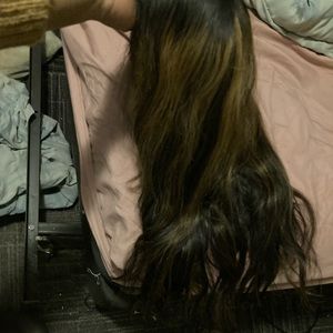 18 inch human hair wig. Ombré. Extra strap